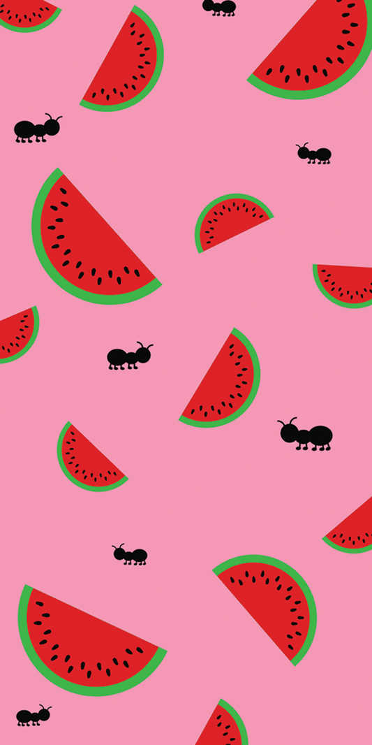 Pink Watermelon with Ants